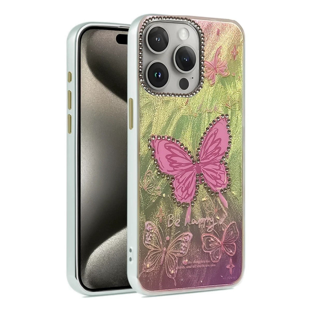 Mey İthalat® iPhone 14 Pro Kılıf Blade Aynalı Desenli Kapak - Desen 5