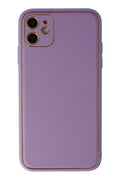 Mey İthalat® iPhone 12 Kılıf Coco Deri Silikon Kapak - Lila