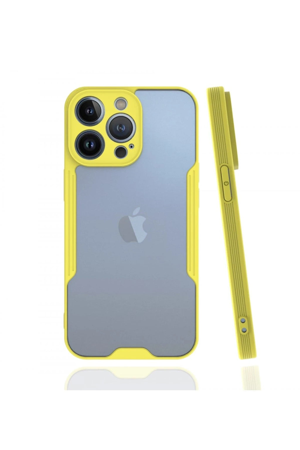 Mey İthalat® iPhone 13 Pro Kılıf Platin Silikon - Sarı