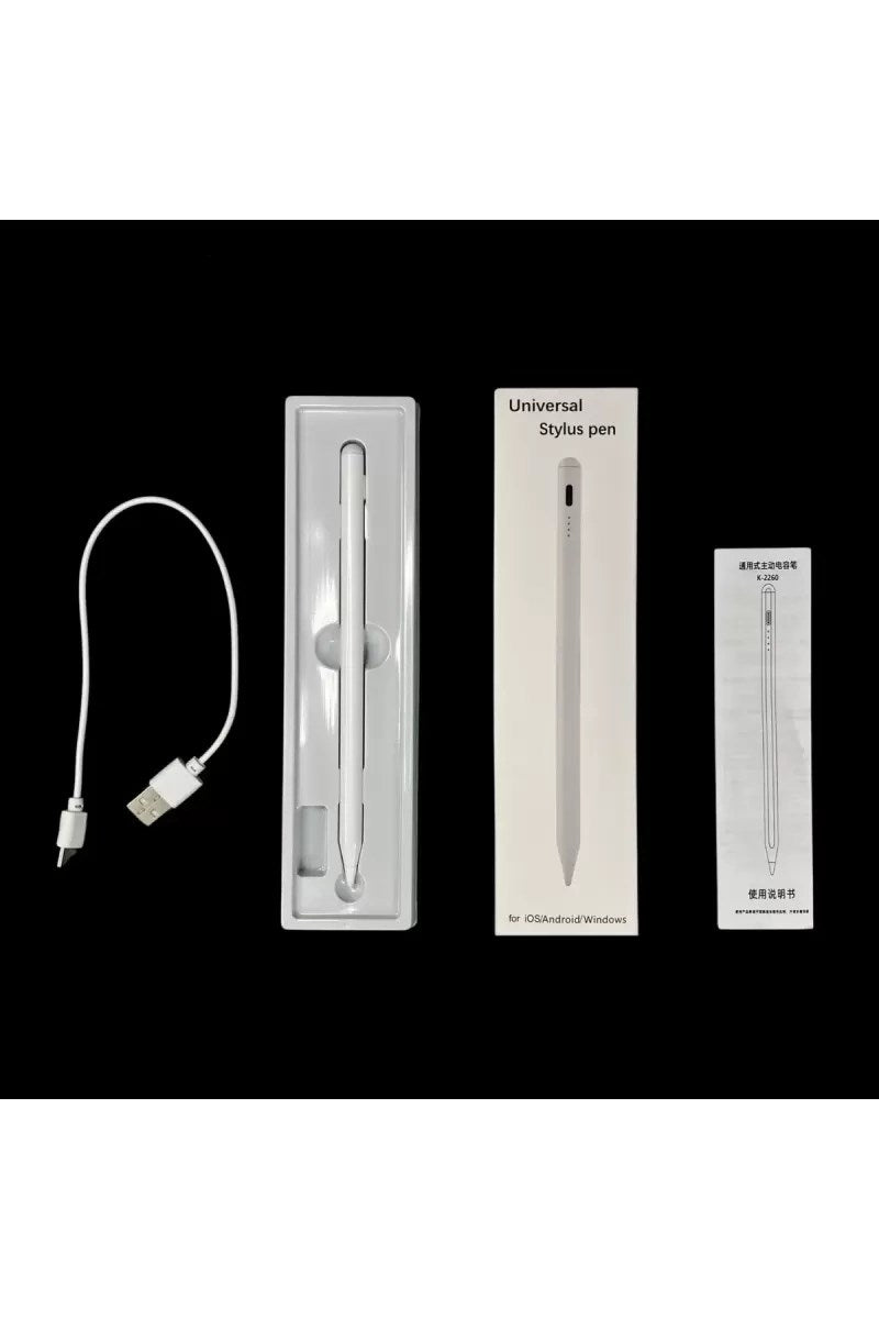 Mey İthalat® K2260 IOS ve Android Uyumlu Universal Dokunmatik Stylus Kalem - Beyaz