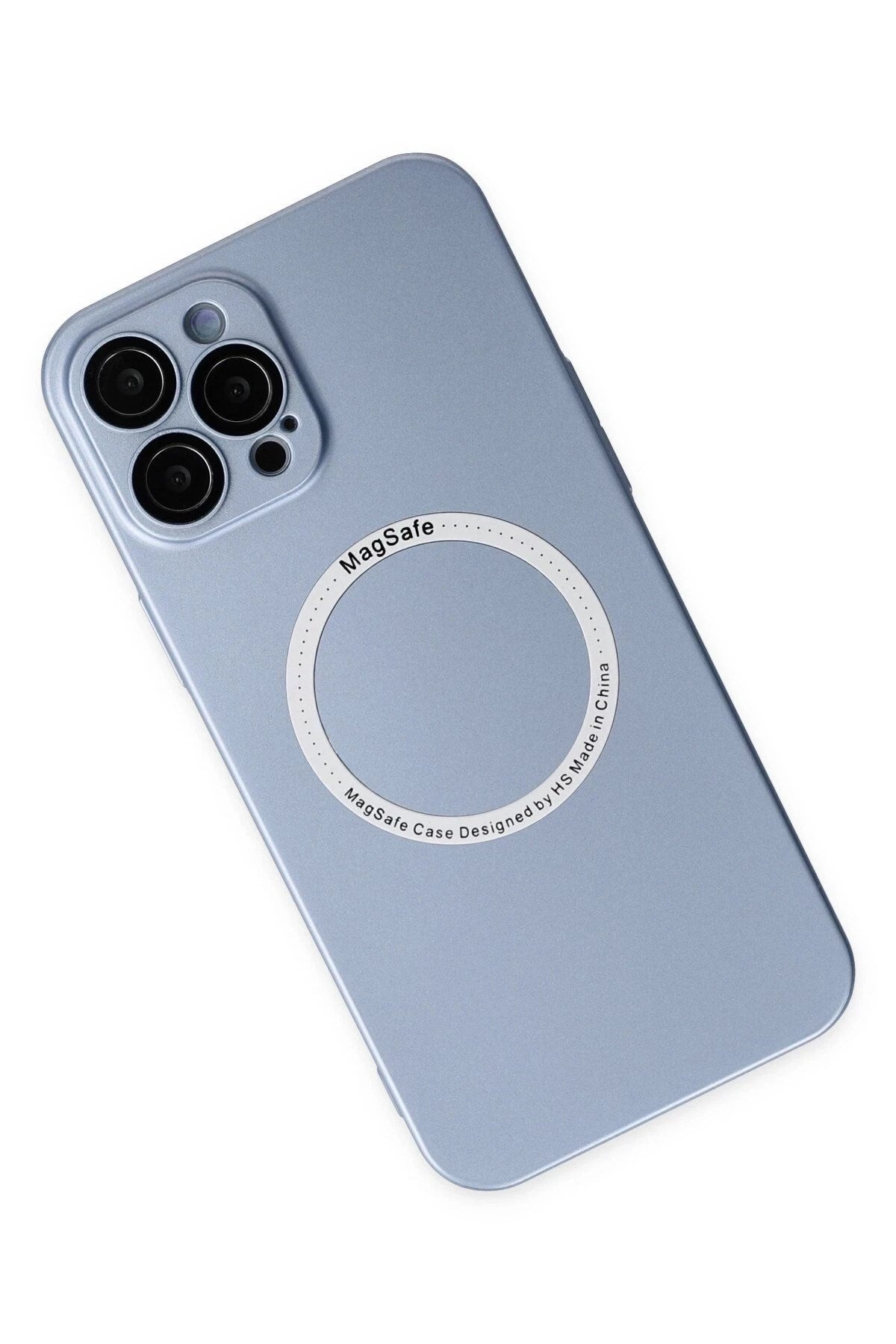Mey İthalat® iPhone 12 Pro Kılıf Jack Magneticsafe Lens Silikon - Sierra Blue