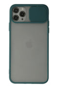 Mey İthalat® iPhone 11 Pro Kılıf Palm Buzlu Kamera Sürgülü Silikon - Yeşil
