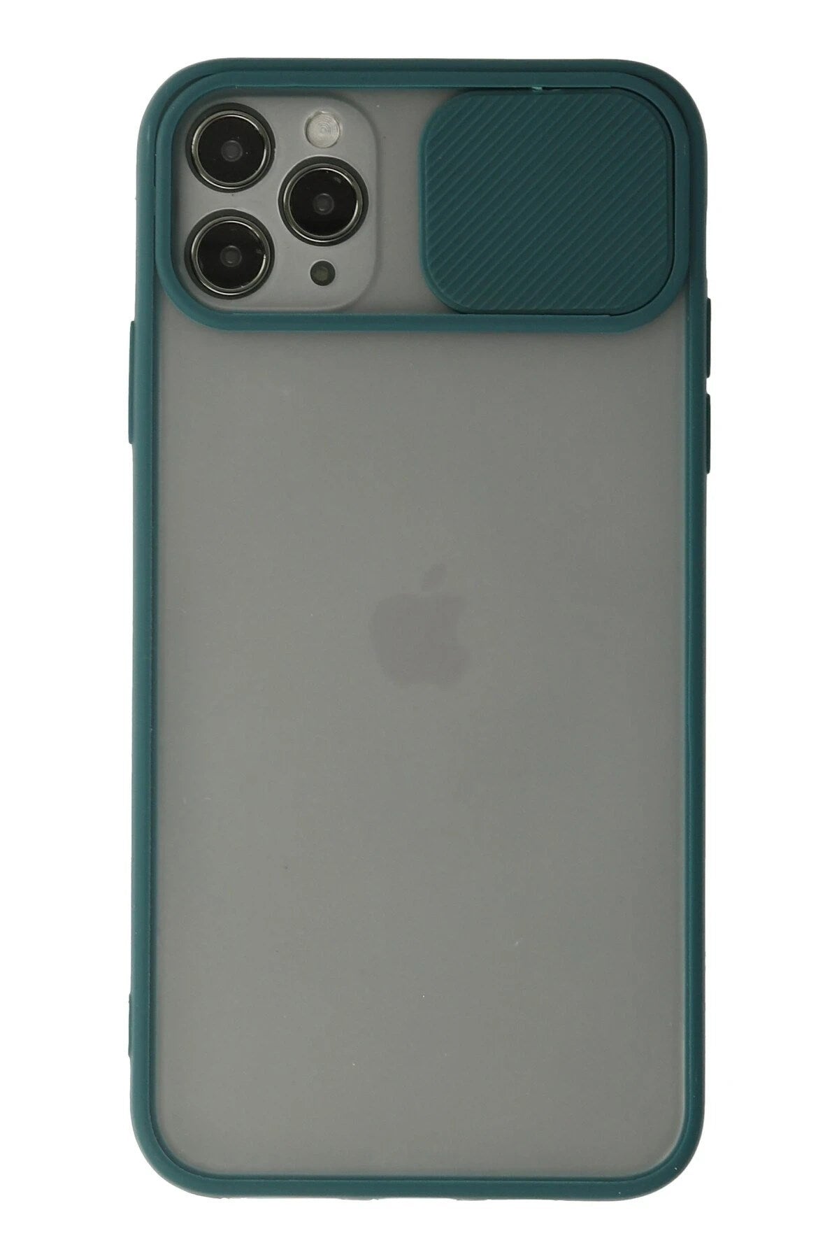 Mey İthalat® iPhone 11 Pro Kılıf Palm Buzlu Kamera Sürgülü Silikon - Yeşil