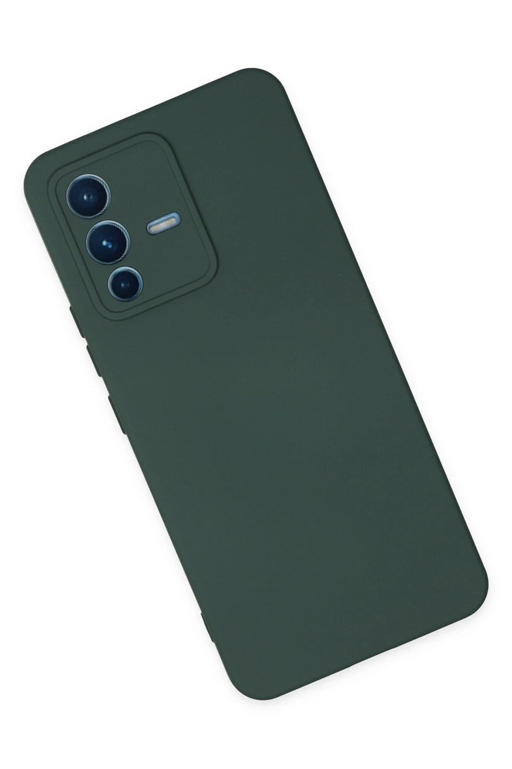 Mey İthalat® Vivo V23 5G Kılıf Nano içi Kadife Silikon - Koyu Yeşil