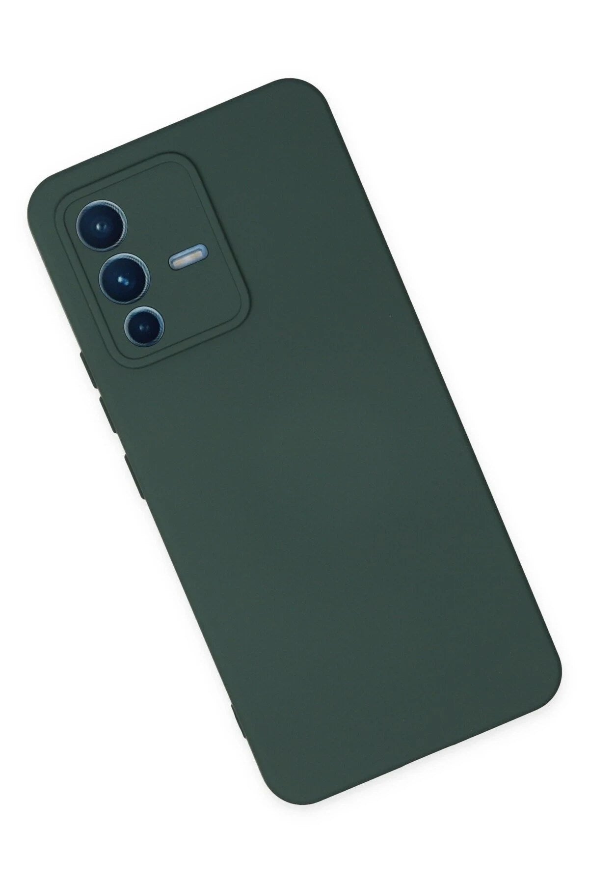 Mey İthalat® Vivo V23 5G Kılıf Nano içi Kadife Silikon - Koyu Yeşil