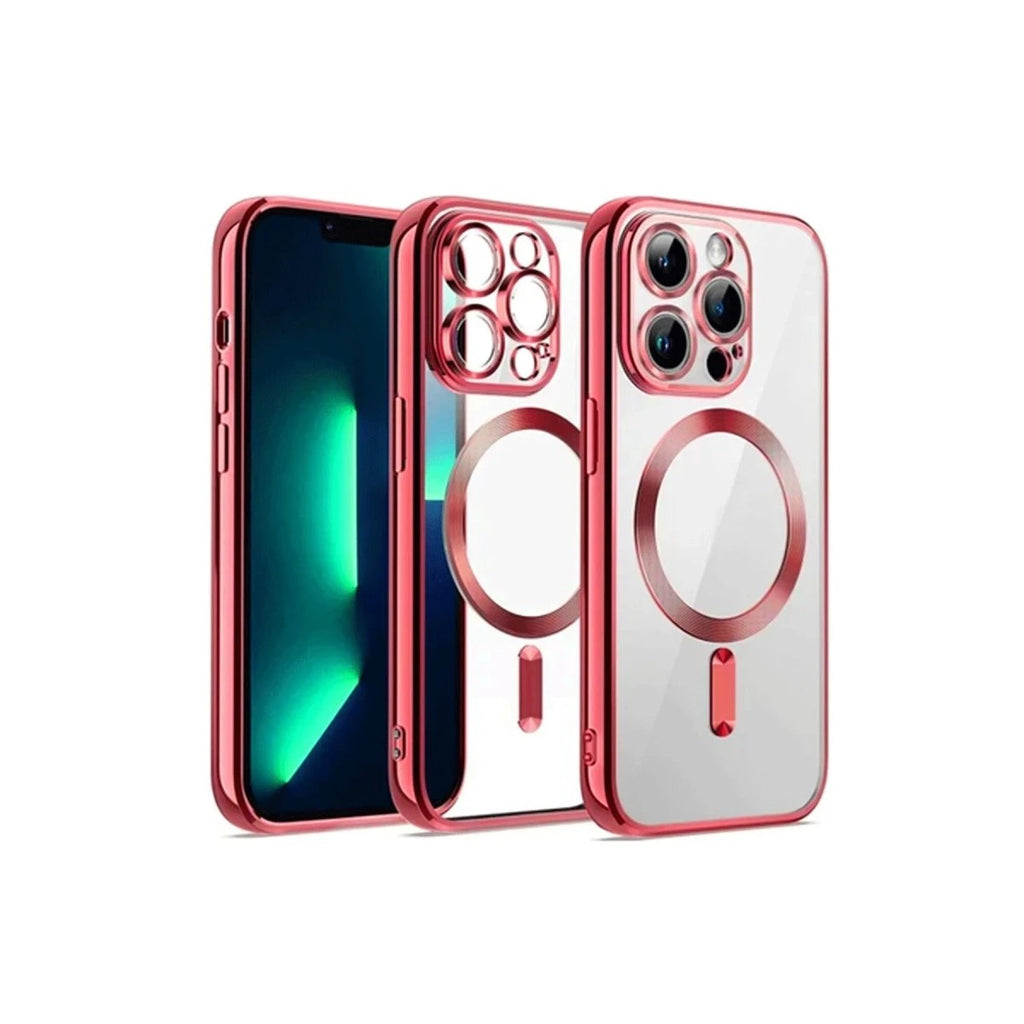 Mey İthalat® iPhone 12 Pro Kılıf Kross Magneticsafe Kapak - Kırmızı