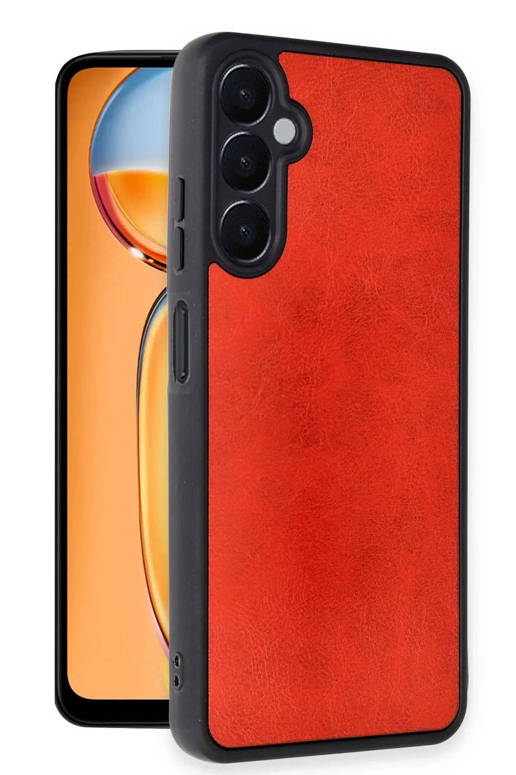 Mey İthalat® Samsung Galaxy M15 Kılıf Aras Deri Kapak - Kırmızı