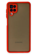 Mey İthalat® Samsung Galaxy A12 Kılıf Montreal Silikon Kapak - Kırmızı
