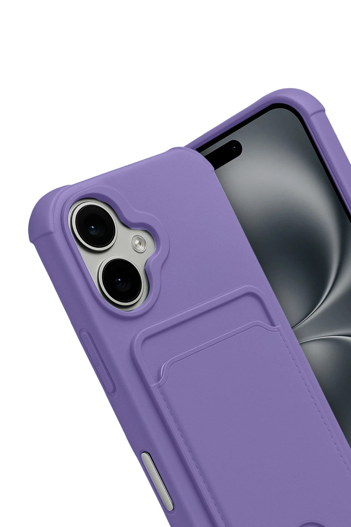 Mey İthalat® iPhone 17 Kelvin Kartvizitli Silikon - Lila