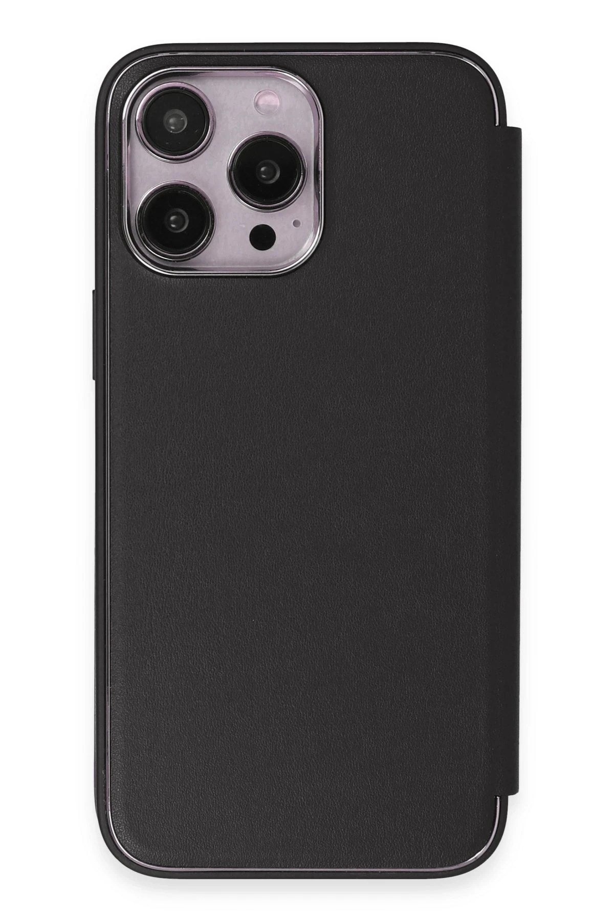 Mey İthalat® iPhone 13 Pro Max Kılıf Dolpin Kapaklı - Siyah