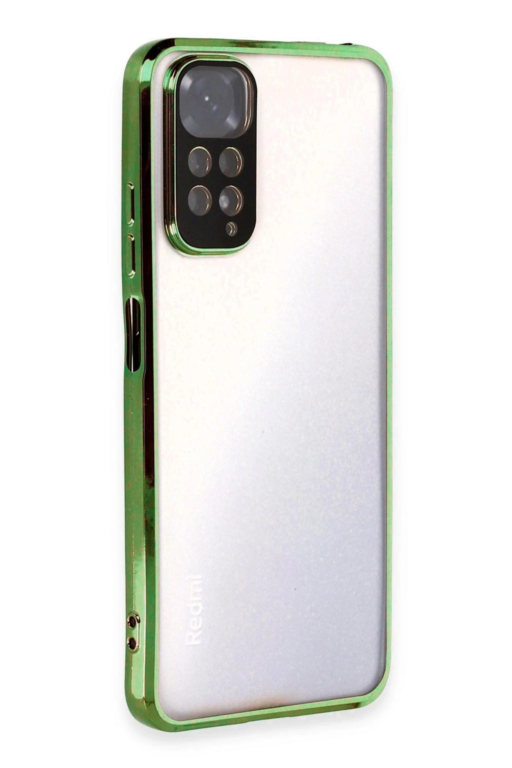 Mey İthalat® Redmi Note 11 Kılıf Lensli Silikon - Yeşil