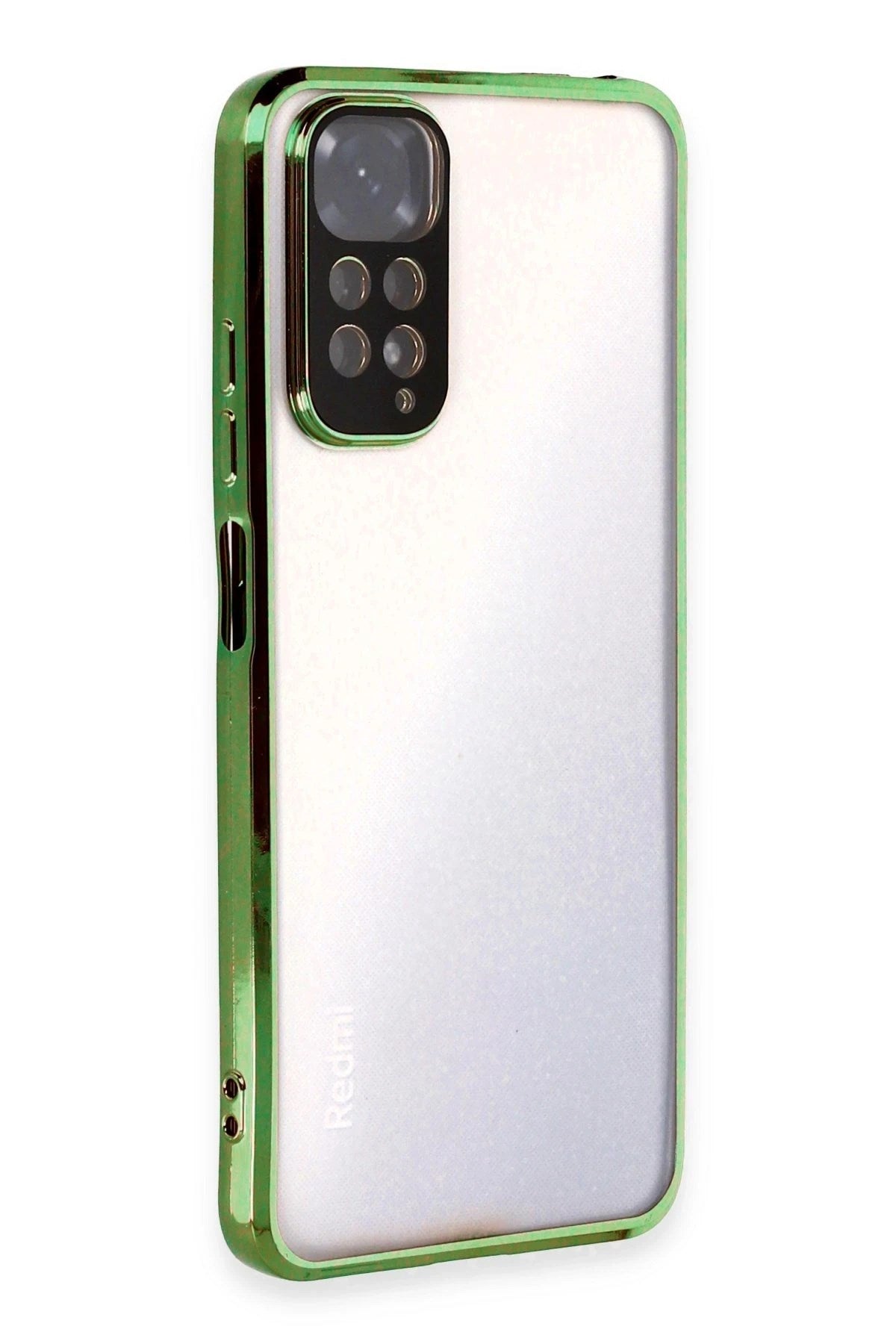 Mey İthalat® Redmi Note 11 Kılıf Lensli Silikon - Yeşil