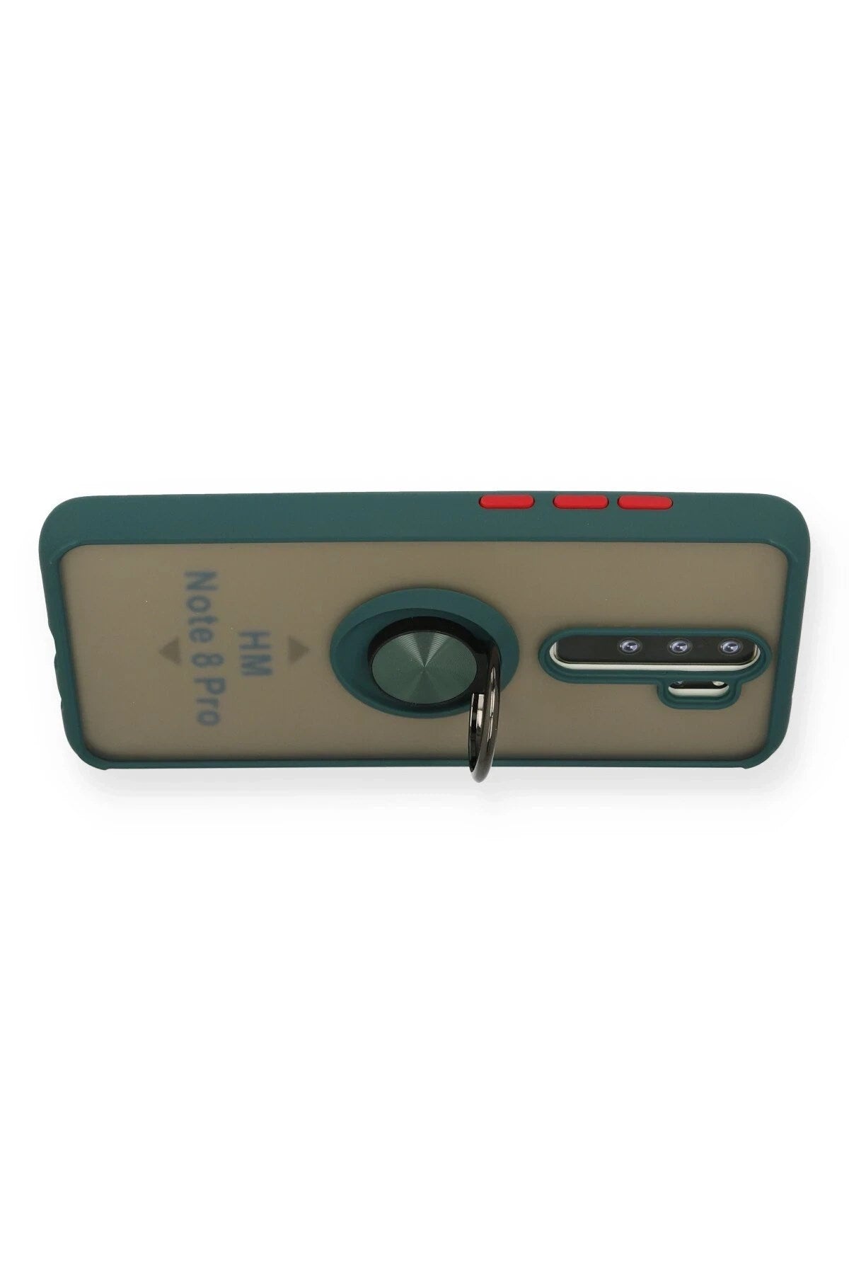 Mey İthalat® Redmi Note 8 Pro Kılıf Montreal Yüzüklü Silikon Kapak - Yeşil