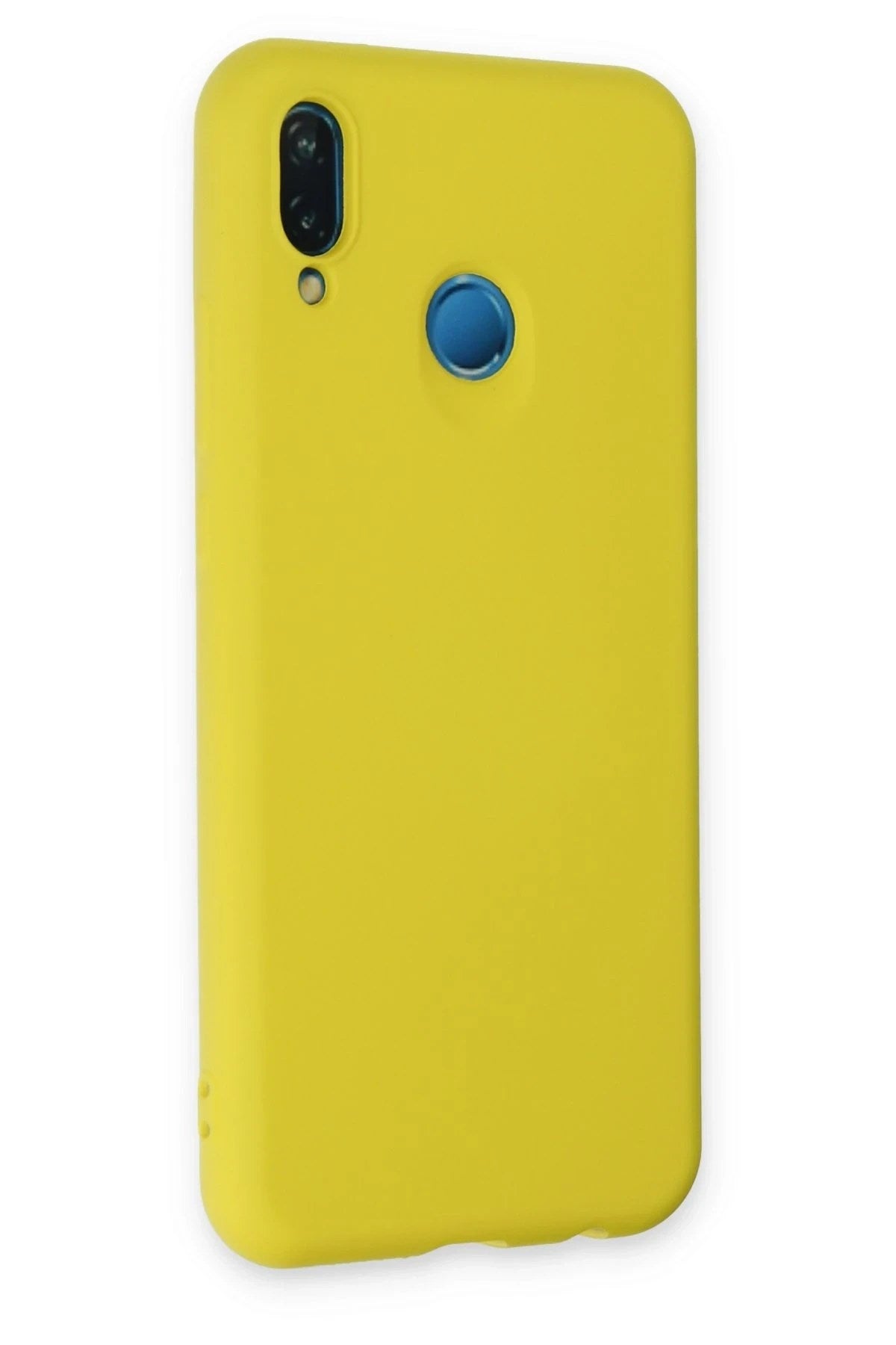Mey İthalat® Huawei P20 Lite Kılıf Nano içi Kadife Silikon - Sarı
