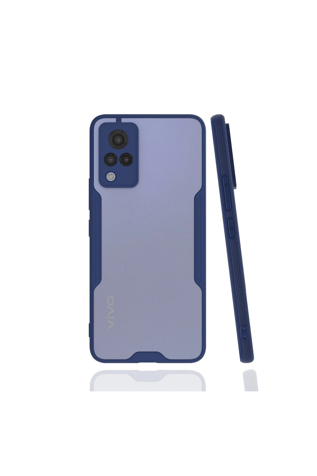 Mey İthalat® Vivo V21 Kılıf Platin Silikon - Lacivert