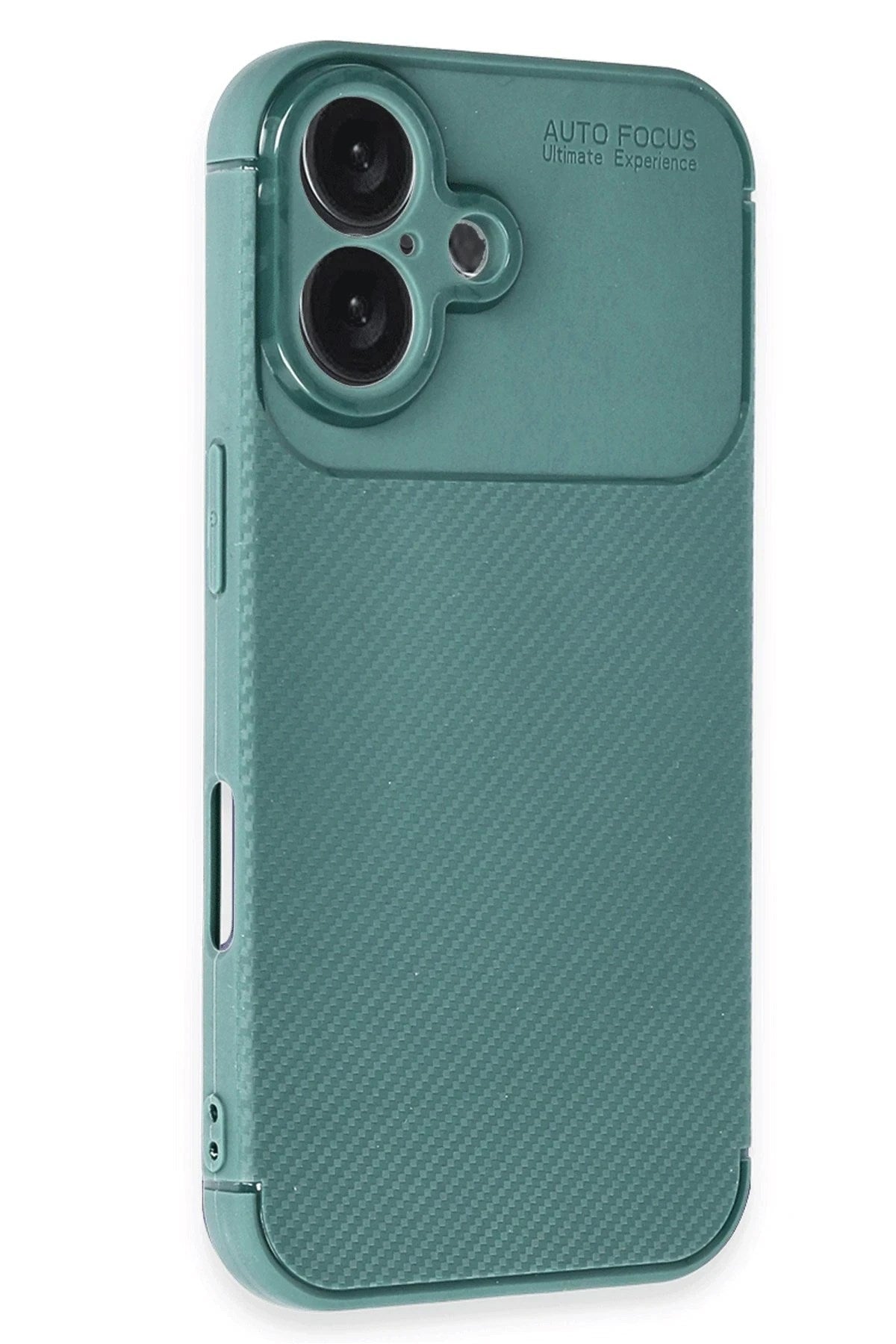 Mey İthalat® iPhone 16 Plus Kılıf Auto Focus Karbon Kapak - Koyu Yeşil