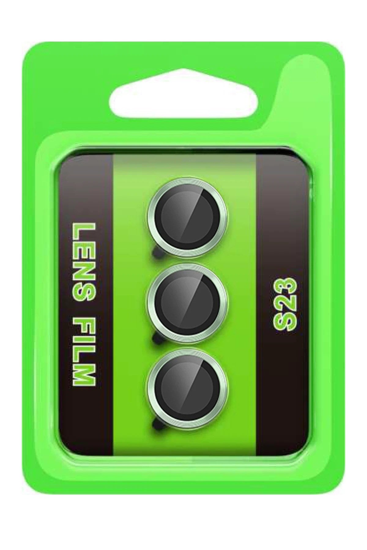 Mey İthalat® Samsung Galaxy S23 Raze Metal Kamera Lens - Yeşil