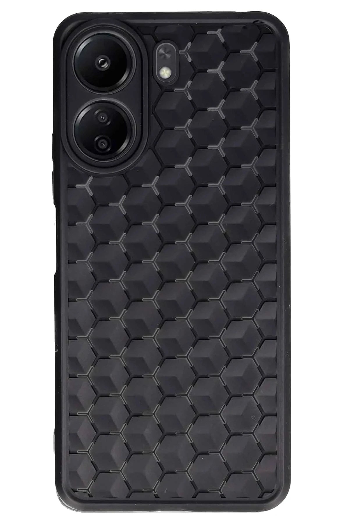 Mey İthalat® Redmi 13C Kılıf Petek Silikon Kapak - Siyah