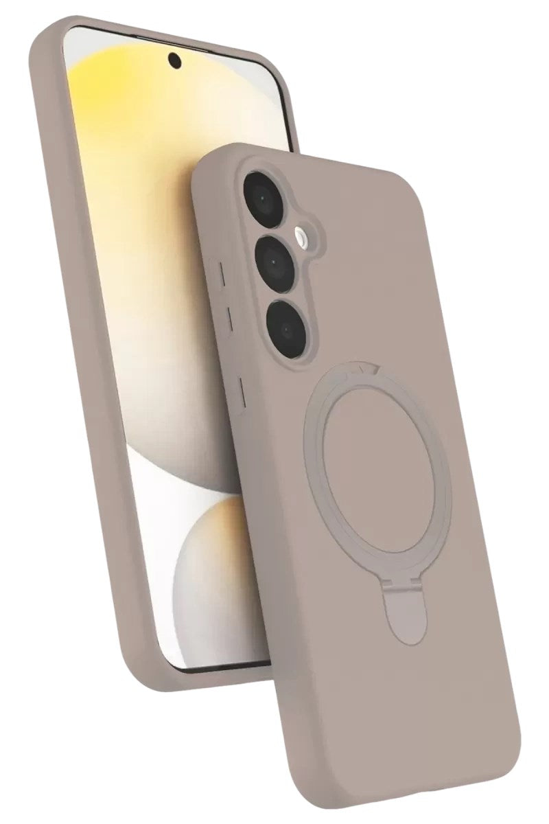 Mey İthalat® Samsung Galaxy A25 5G Regal Magsafe Standlı Kapak - Çöl Titanyum