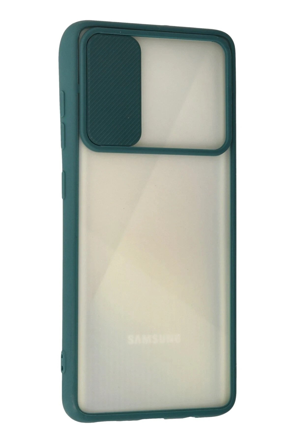 Mey İthalat® Samsung Galaxy A71 Kılıf Palm Buzlu Kamera Sürgülü Silikon - Yeşil