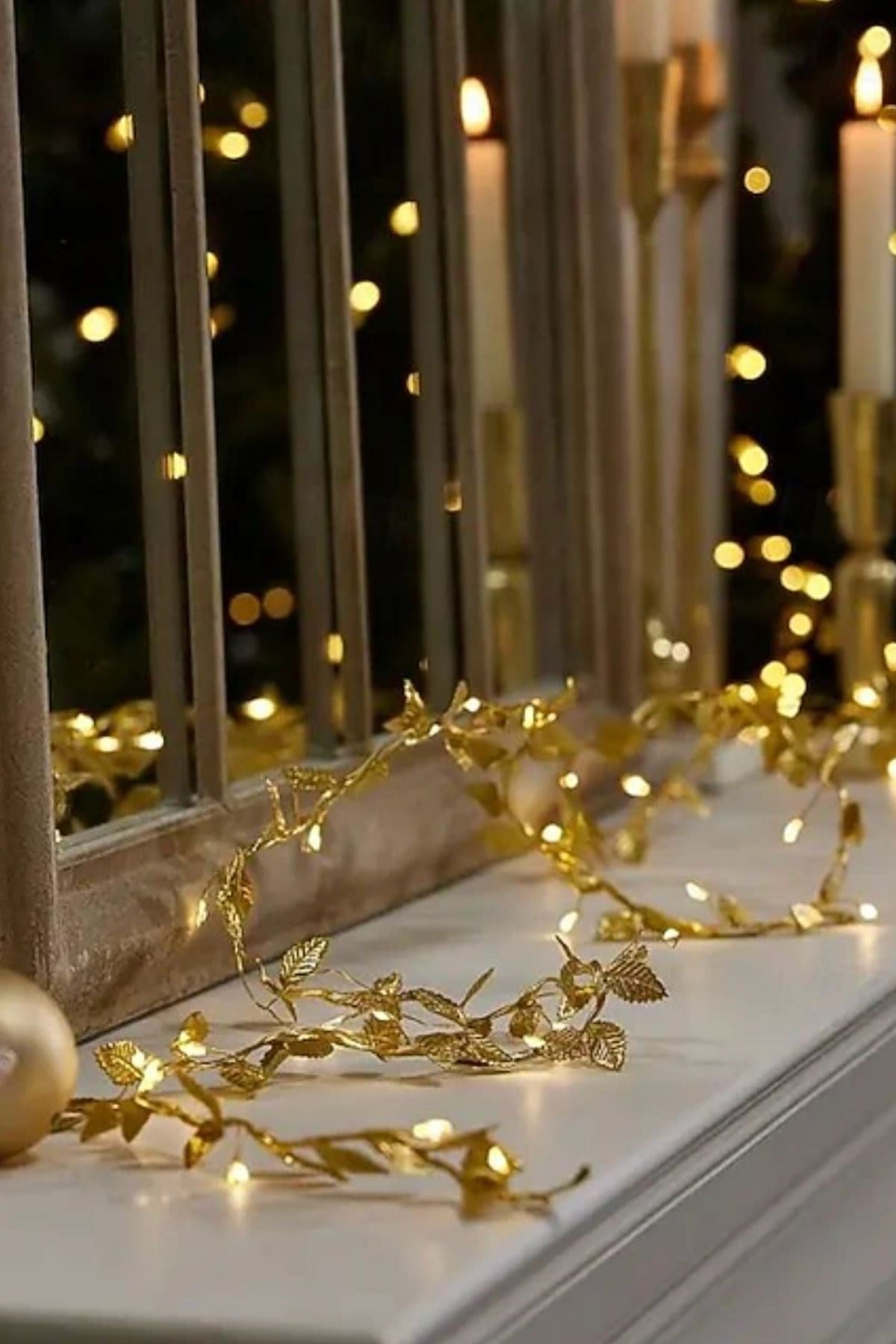 3 Metre Yaldızlı Gold LED Işık – Dekoratif Ortam ve Yılbaşı Aydınlatması