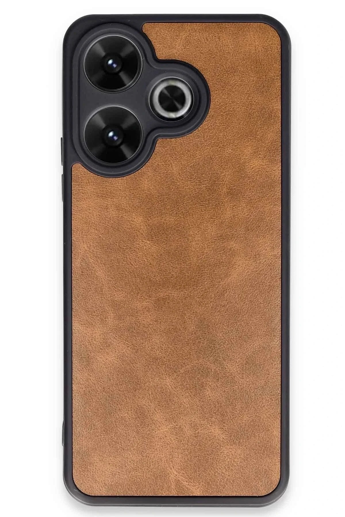 Mey İthalat® Redmi 13 4G Kılıf Aras Deri Kapak - Taba
