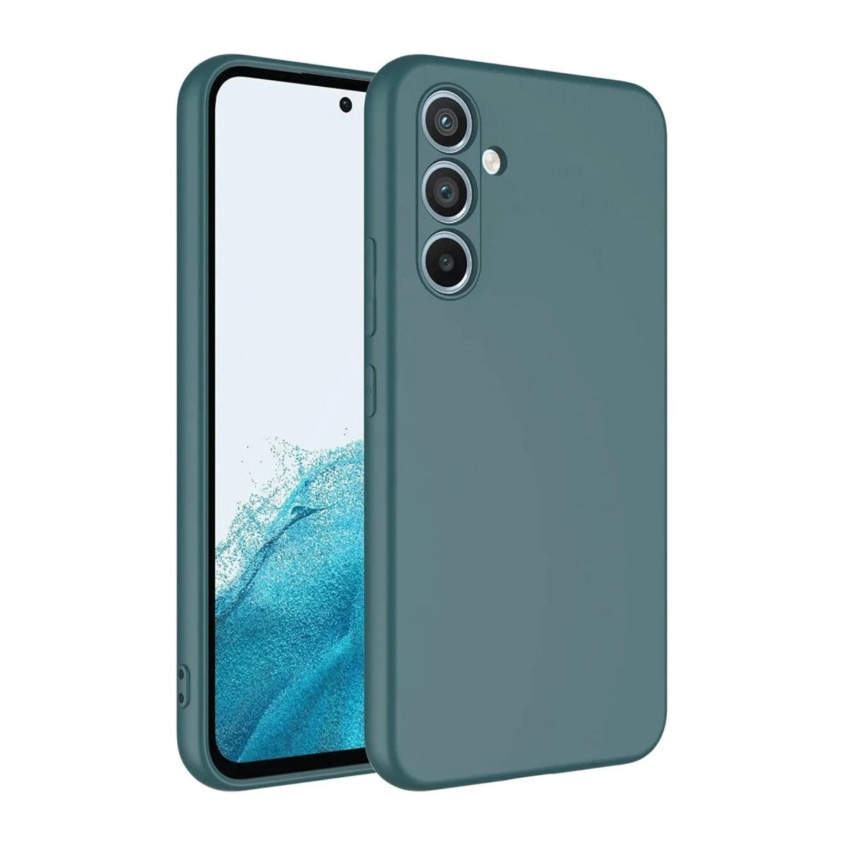 Mey İthalat® Samsung Galaxy A16 5G Kılıf First Silikon - Koyu Yeşil