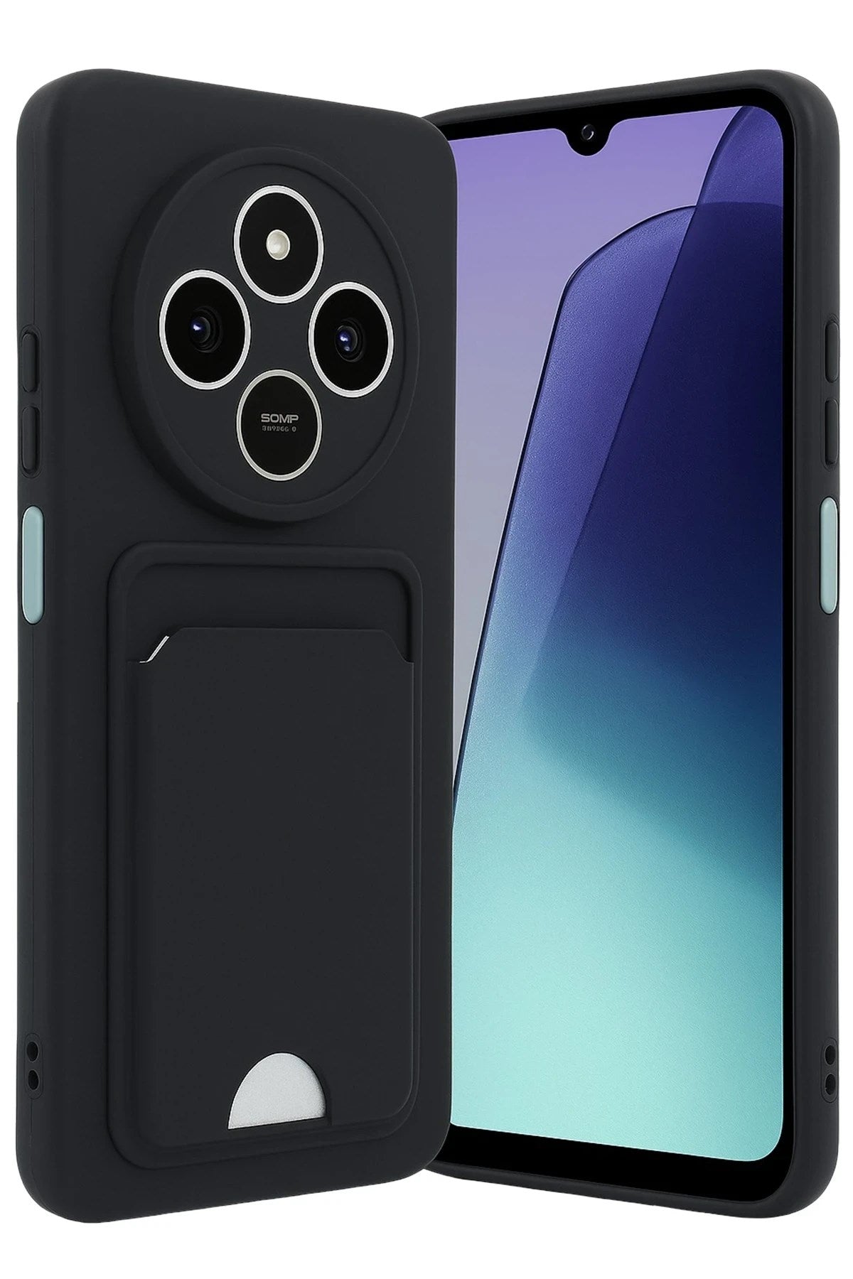Mey İthalat® Redmi 14C Kelvin Kartvizitli Silikon - Siyah