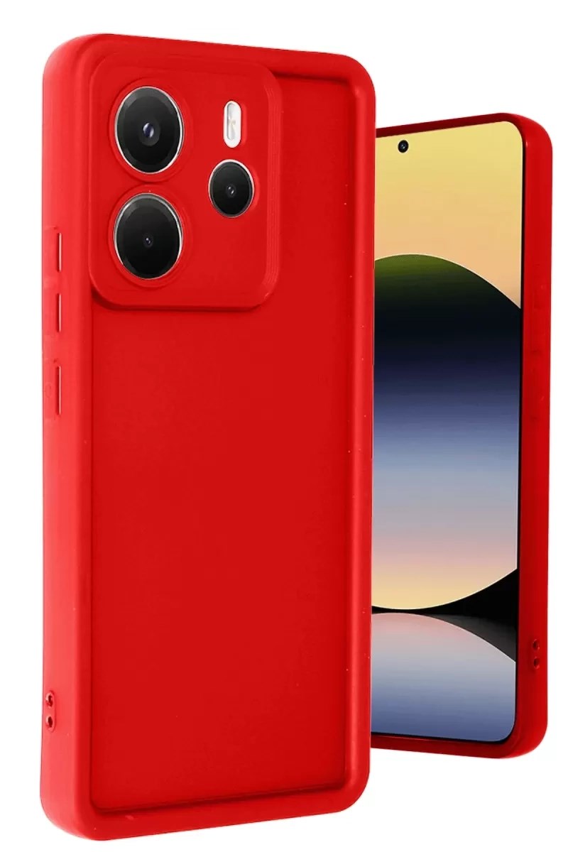 Mey İthalat® Redmi Note 14 4G Kılıf Viera Silikon - Kırmızı