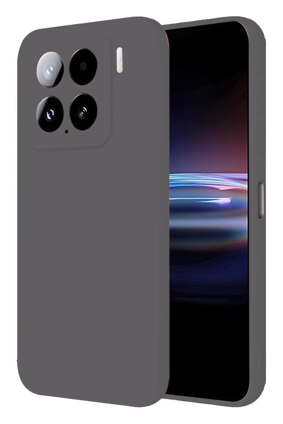 Mey İthalat® Mi 15 Pro Kılıf Nano içi Kadife Silikon - Gri