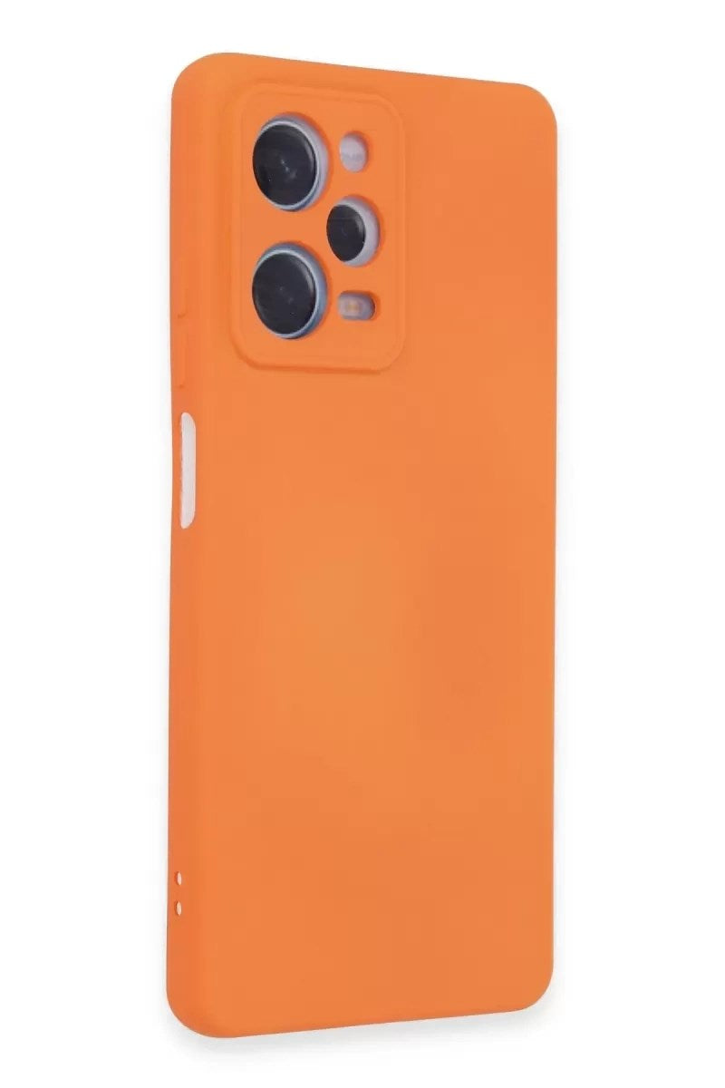 Mey İthalat® Redmi Note 12 Pro 5G Kılıf Nano içi Kadife Silikon - Turuncu