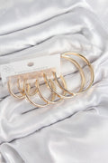 Mey İthalat® Pirinç Halka Model Gold Renk Kadın Set Küpe