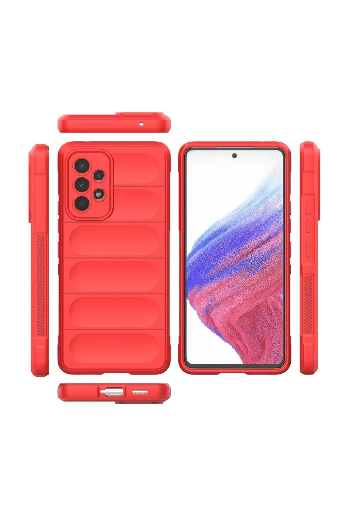 Mey İthalat® Samsung Galaxy A73 5G Kılıf Optimum Silikon - Kırmızı