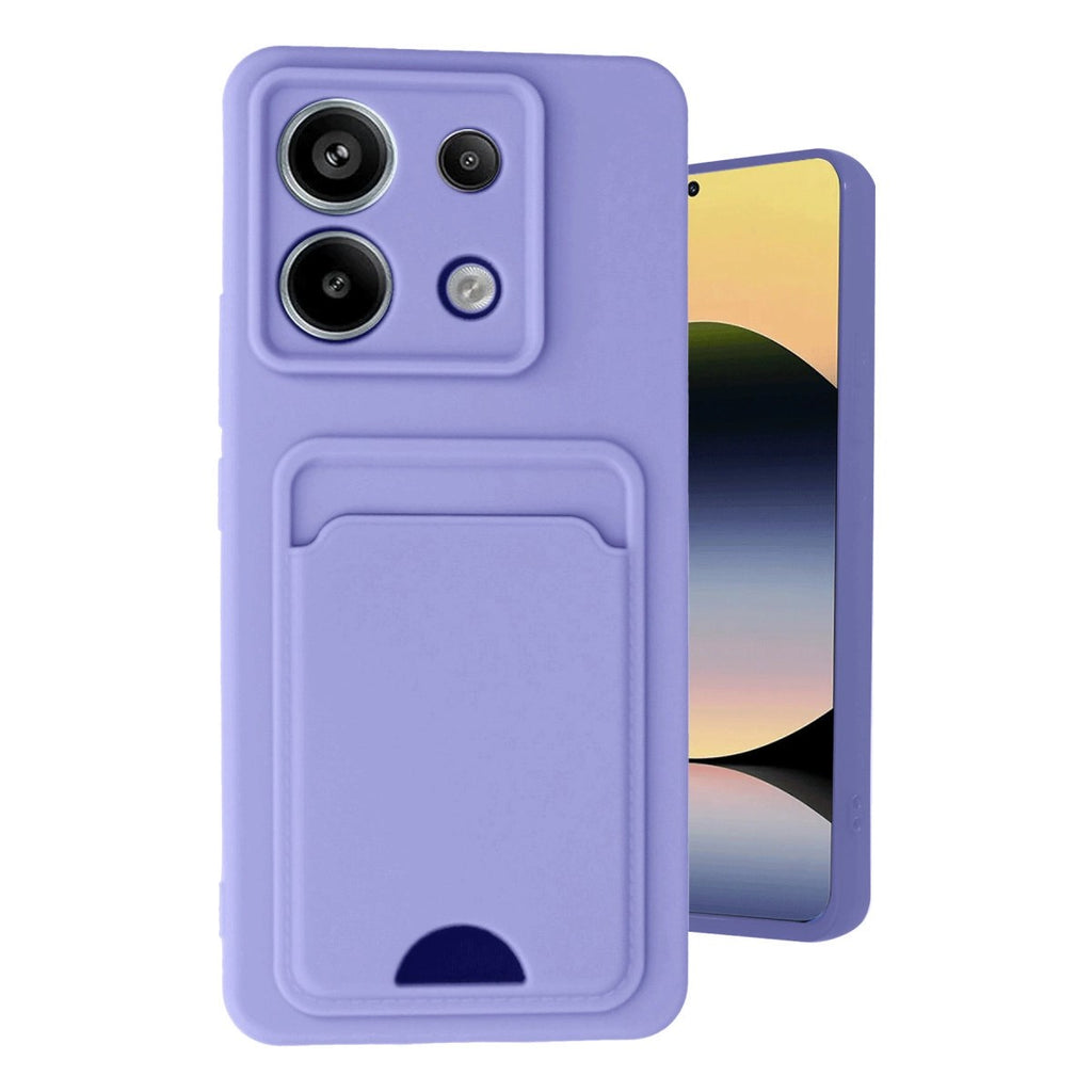 Mey İthalat® Redmi Note 13 Pro 5G Kılıf Kelvin Kartvizitli Silikon - Lila