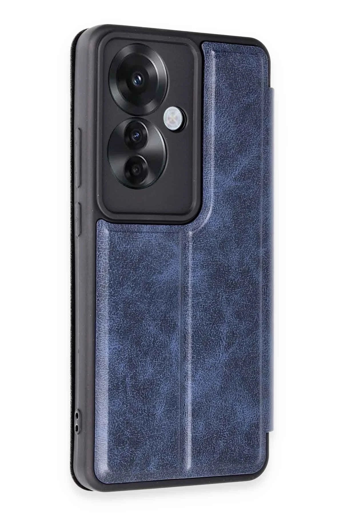 Mey İthalat® Reno 11F Kılıf Flip Cover - Lacivert