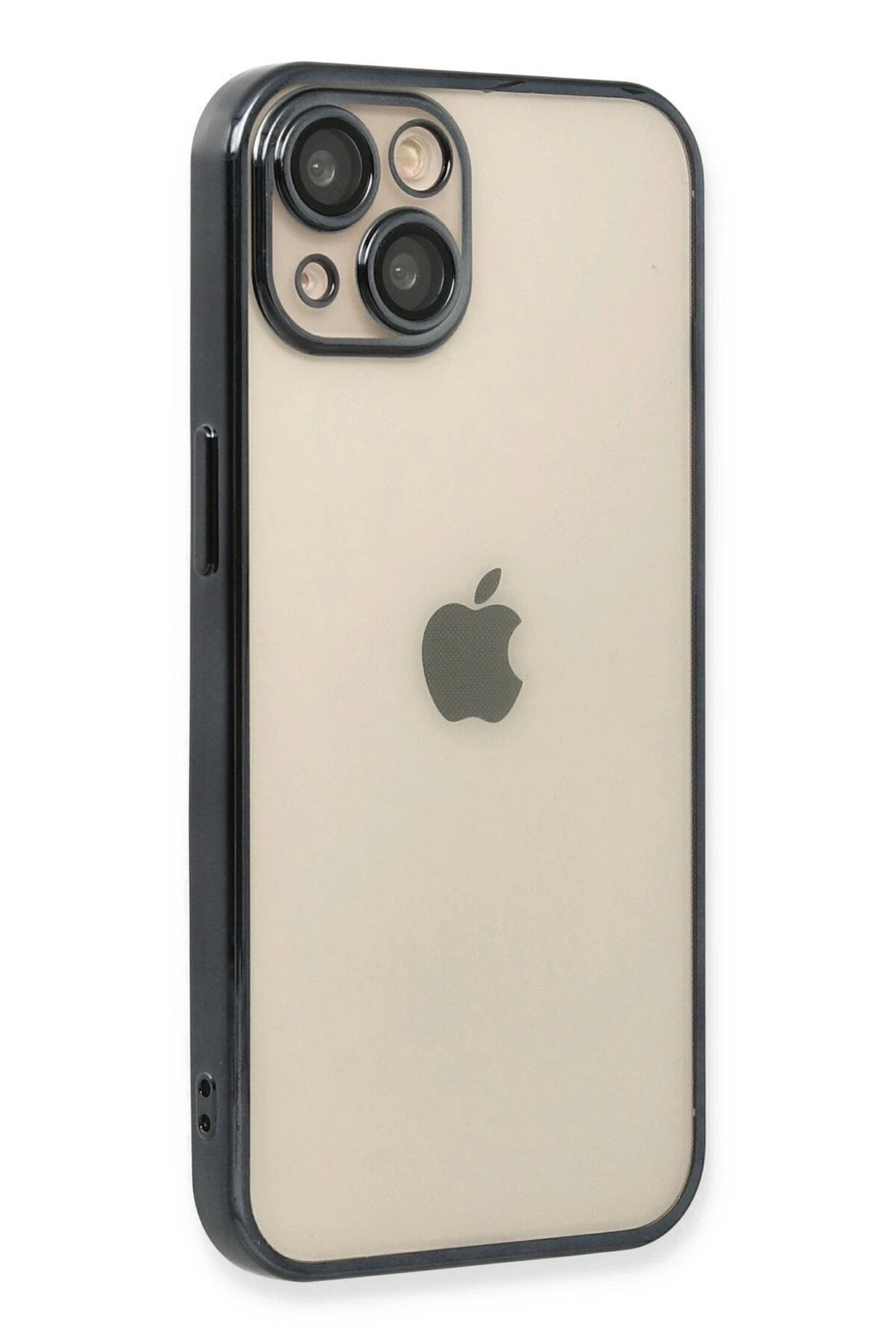 Mey İthalat® iPhone 13 Kılıf Lensli Silikon - Siyah