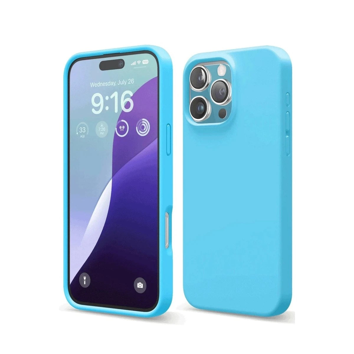 Mey İthalat® iPhone 16 Pro Max Kılıf Nano içi Kadife Silikon - Mavi