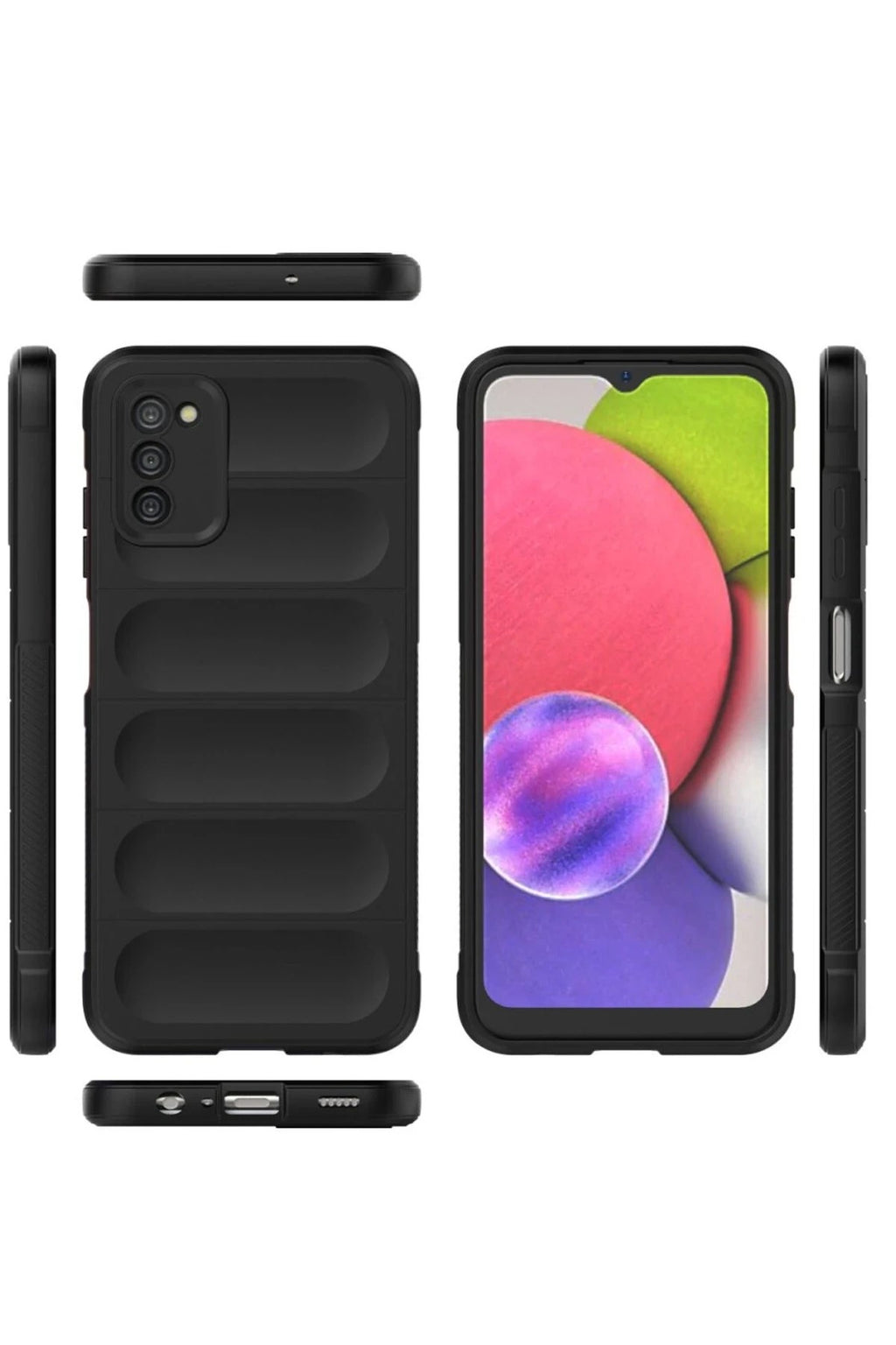 Mey İthalat® Samsung Galaxy A03S Kılıf Optimum Silikon - Siyah