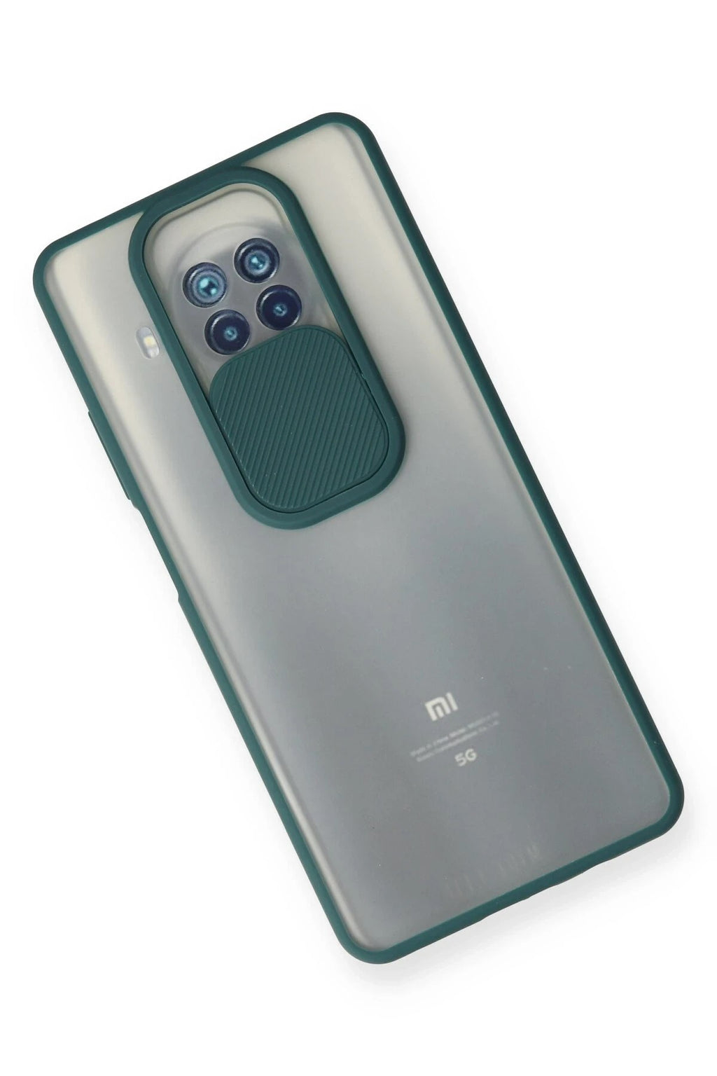 Mey İthalat® Mi 10T Lite Kılıf Palm Buzlu Kamera Sürgülü Silikon - Yeşil
