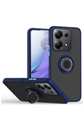 Mey İthalat® Redmi Note 13 Pro 4G Montreal Yüzüklü Silikon Kapak - Lacivert
