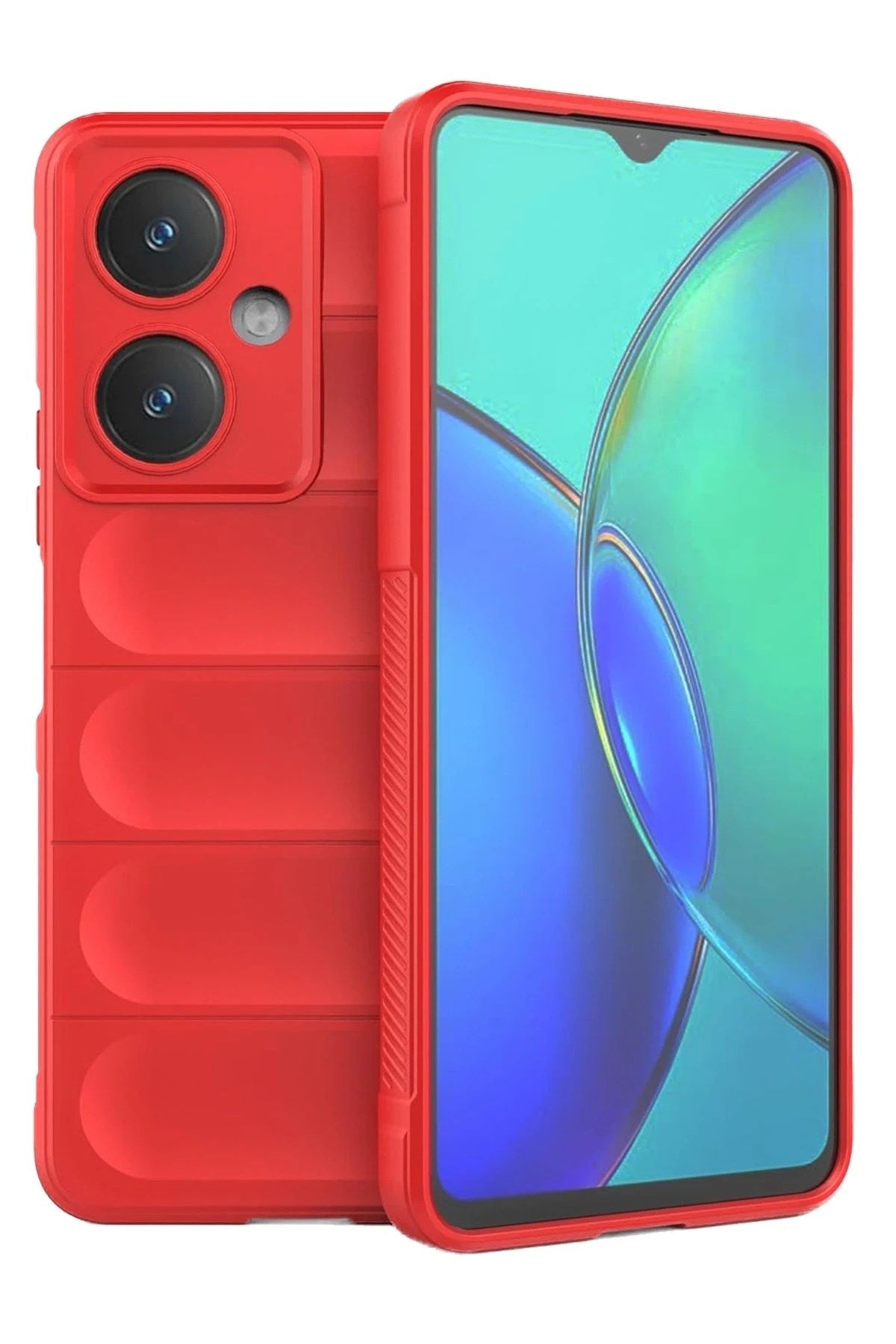 Mey İthalat® Vivo Y27 Kılıf Optimum Silikon - Kırmızı