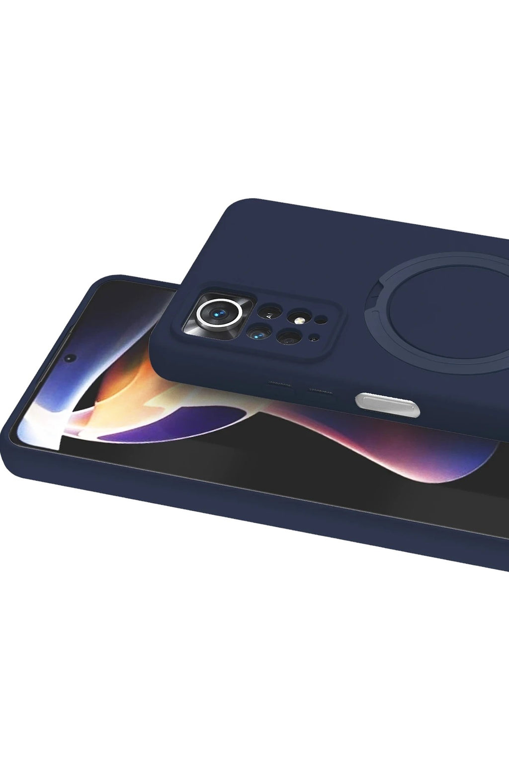 Mey İthalat® Redmi Note 12 Pro 4G Regal Magsafe Standlı Kapak - Lacivert