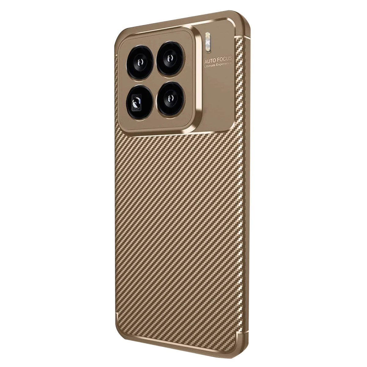 Mey İthalat® Mi 15 Pro Kılıf Auto Focus Karbon Kapak - Kahverengi