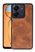 Mey İthalat® Redmi 13C Kılıf Aras Deri Kapak - Taba