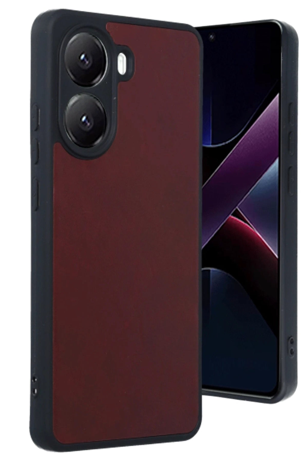 Mey İthalat® Poco X7 Pro Kılıf Aras Deri Kapak - Bordo