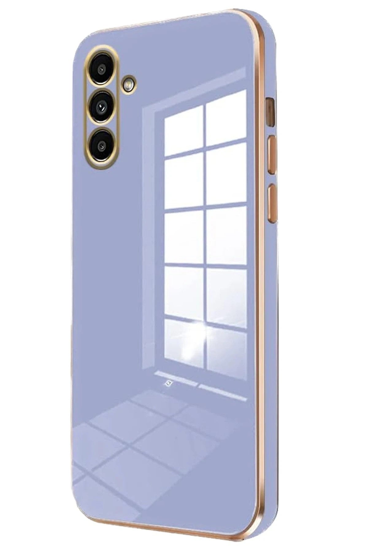 Mey İthalat® Samsung Galaxy A15 4G Kılıf Volet Silikon - Mavi