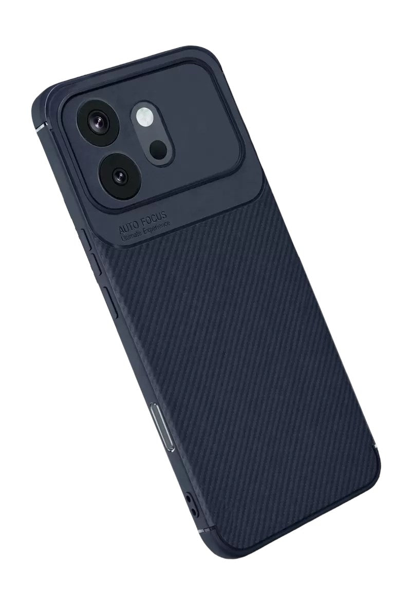Mey İthalat® Huawei Honor 600 Auto Focus Karbon Kapak - Lacivert