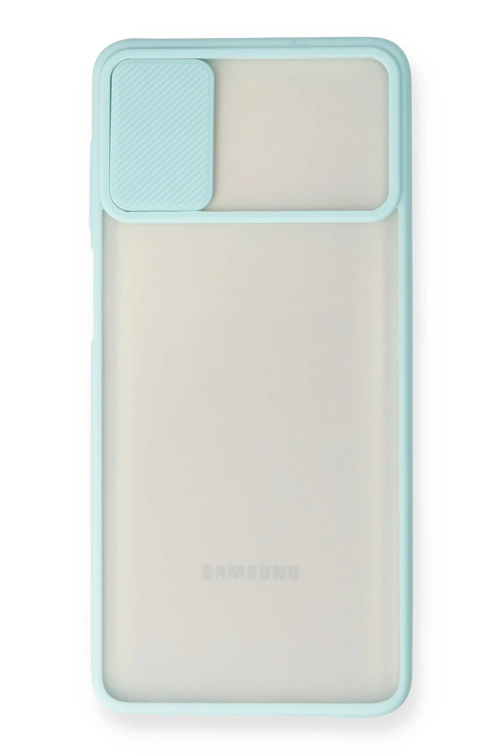 Mey İthalat® Samsung Galaxy M51 Kılıf Palm Buzlu Kamera Sürgülü Silikon - Turkuaz