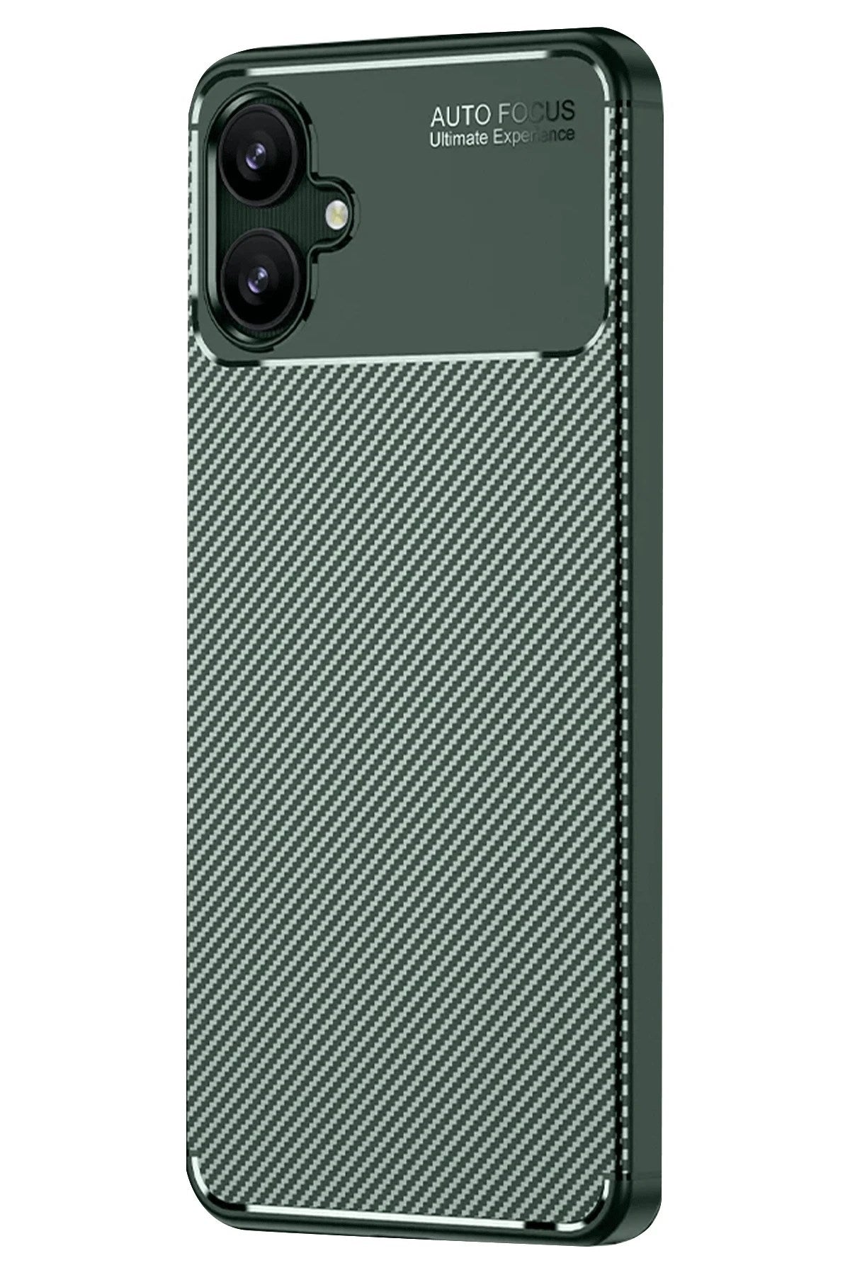 Mey İthalat® Samsung Galaxy A06 Kılıf Auto Focus Karbon Kapak - Koyu Yeşil