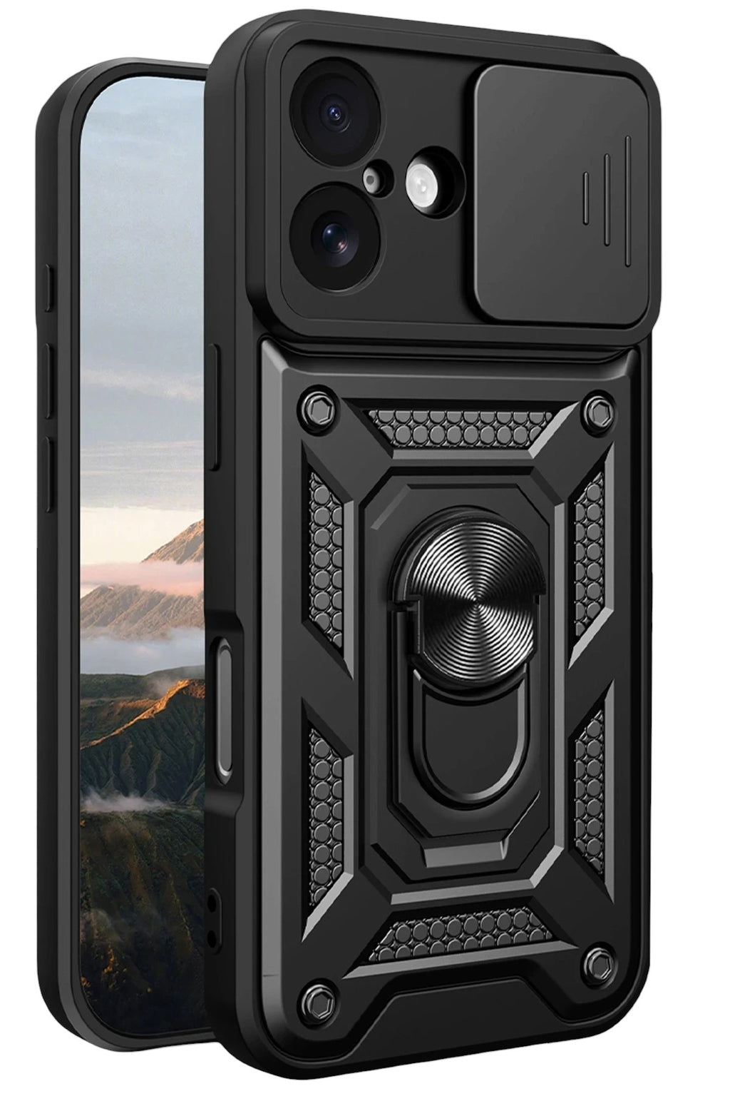 Mey İthalat® iPhone 17 Pars Lens Yüzüklü Silikon - Siyah